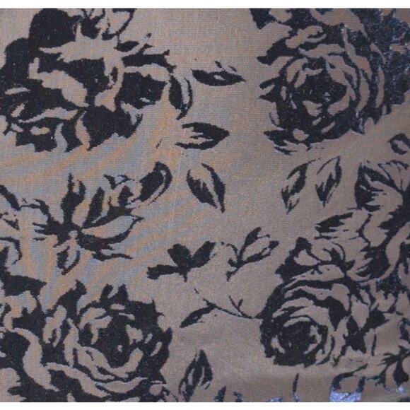 VTG Y2K Burnout Velvet Floral Open Back Bodycon Mini Dress Medium Whimsigoth - Picture 3 of 5